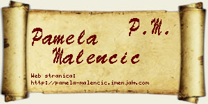 Pamela Malenčić vizit kartica